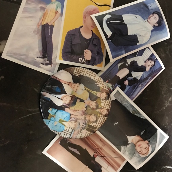 complete 6  BTS RM LOMO CARDS and ot7 pin - Picture 1 of 11